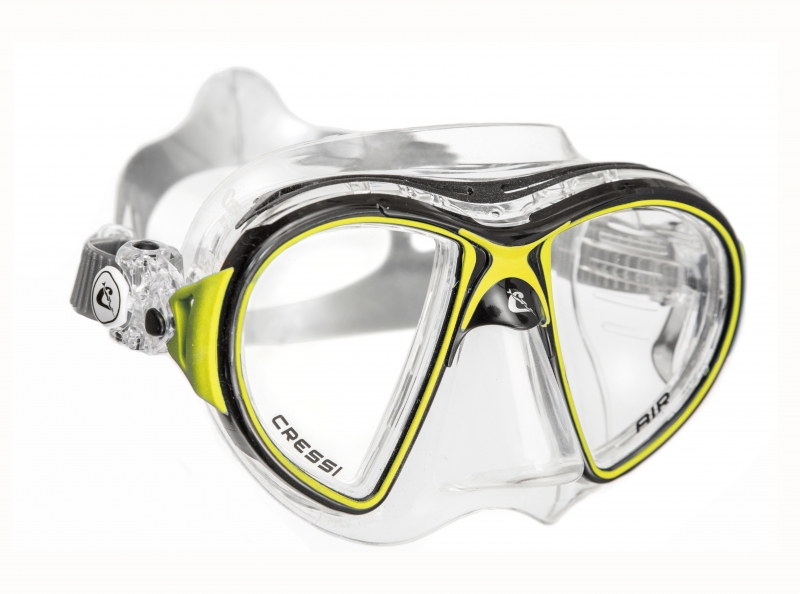 Cressi Air Graduada Crystal-negro/amarillo